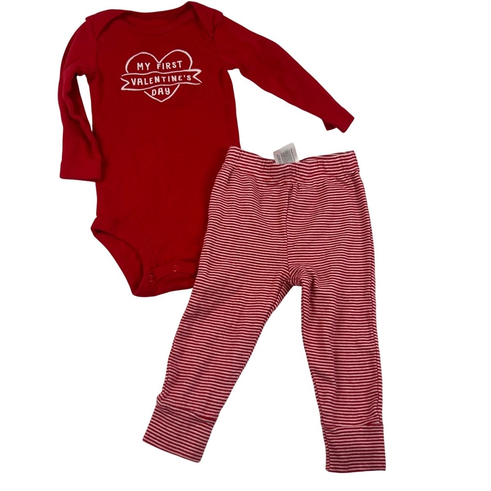 Carters Child of Mine Baby My First Valentines Day Bodysuit and Pants Set 12M